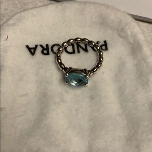 Size 7 blue pandora ring